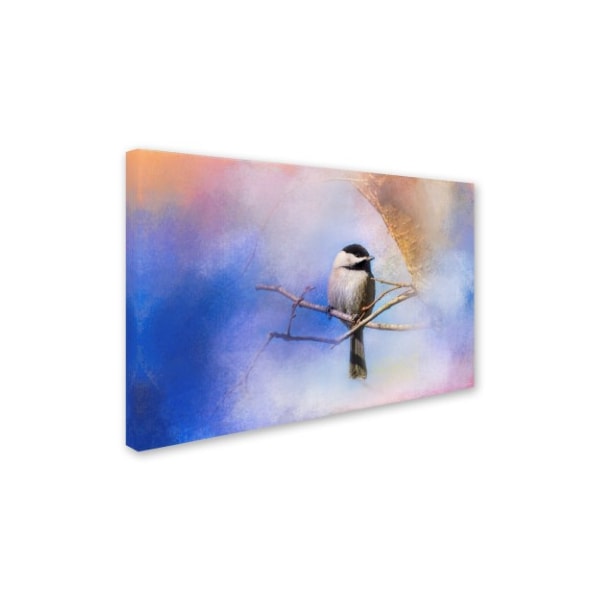 Jai Johnson 'Winter Morning Chickadee' Canvas Art,12x19